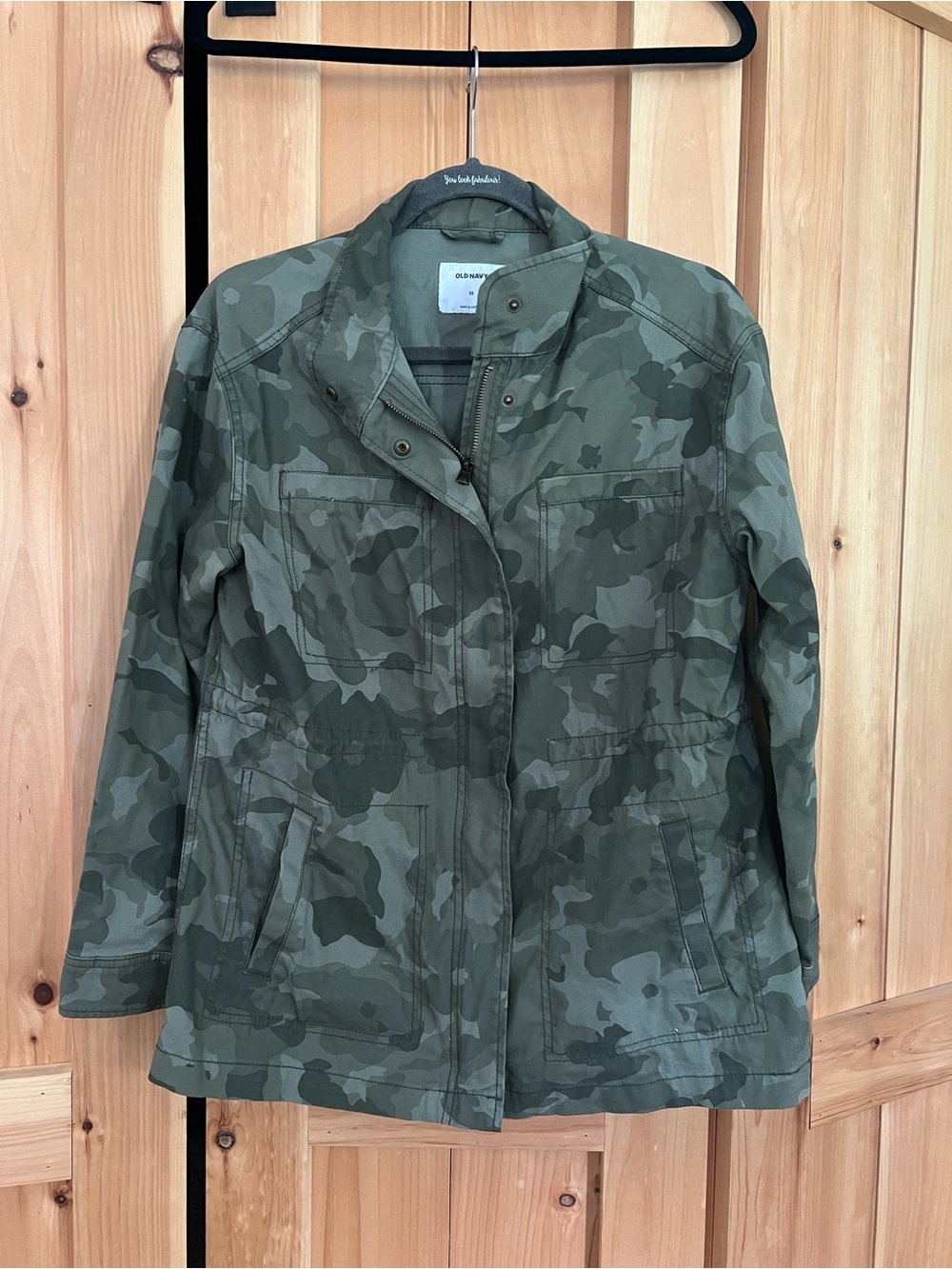 Old Navy Olive Green Camo Utility Jacket